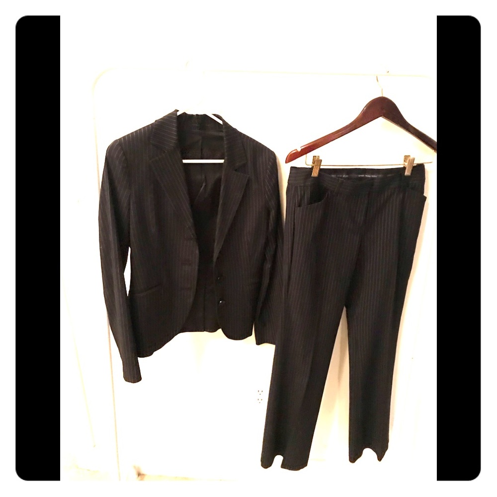 Classic Black Pinstripe Express Women’s Suit